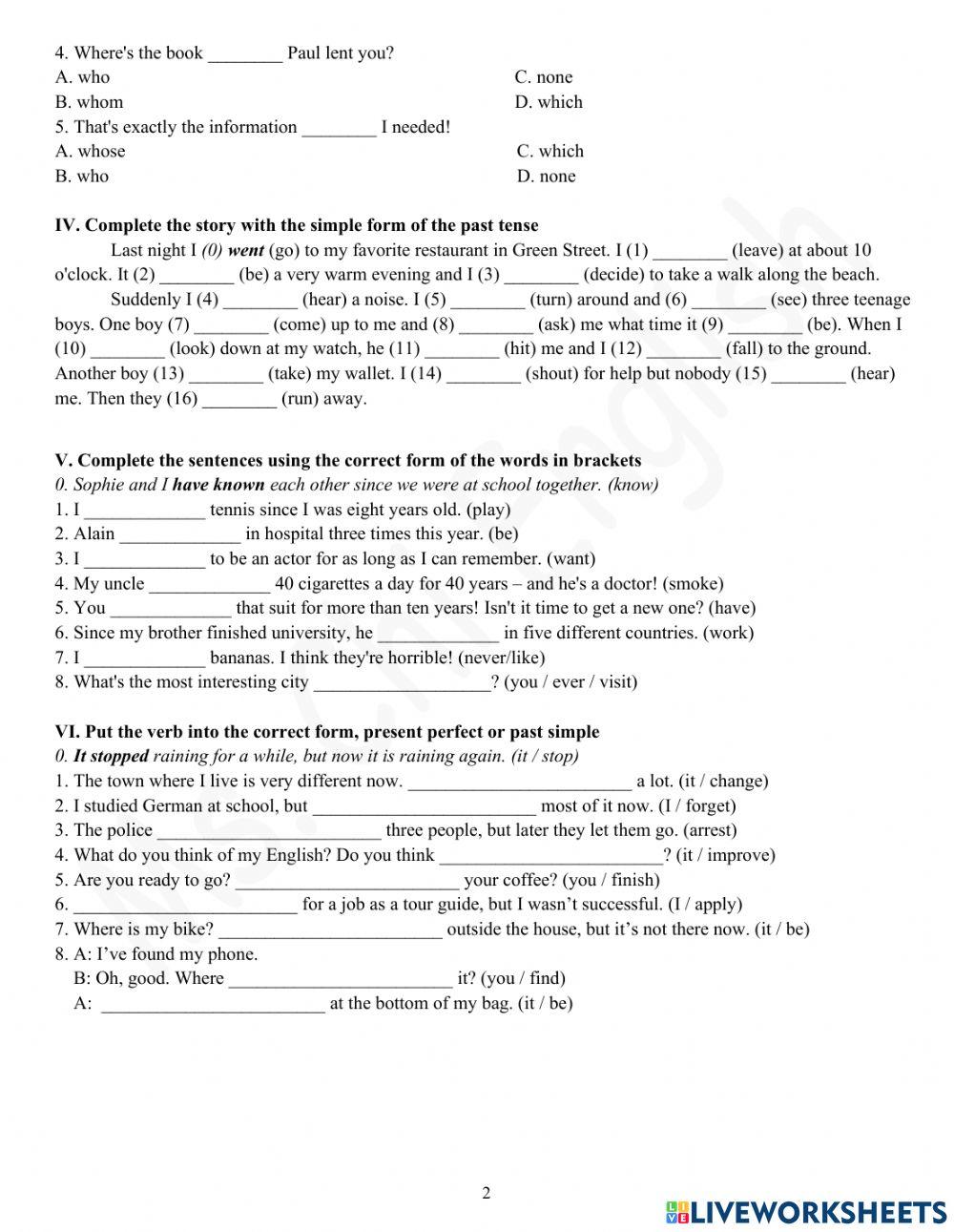 Viet Teacher - S7 - Week 3 - U1 - Grammar Revision