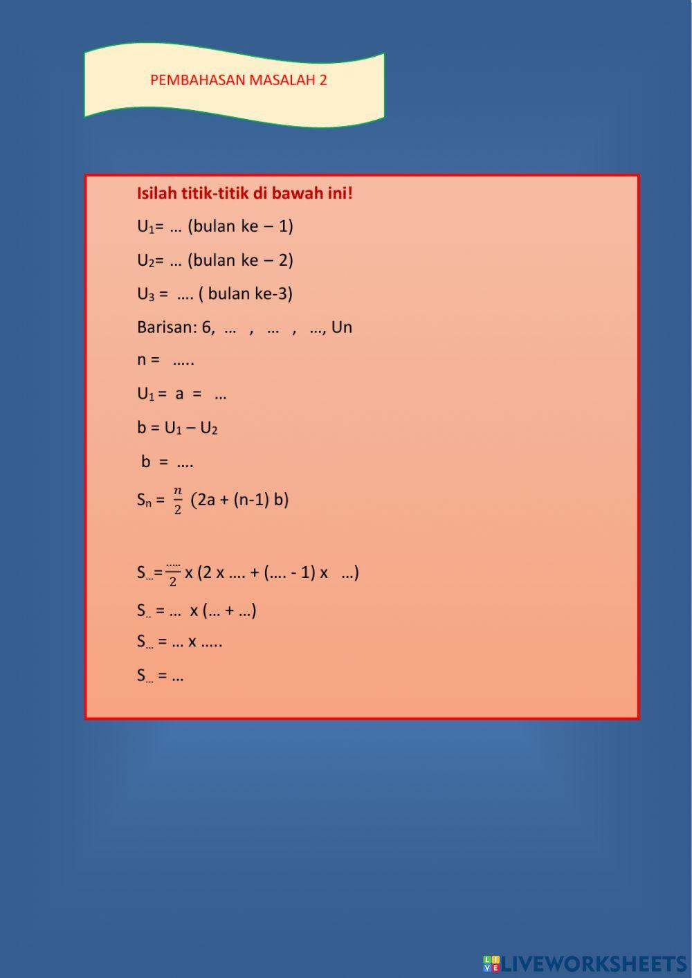 LKPD 2 Deret Aritmetika