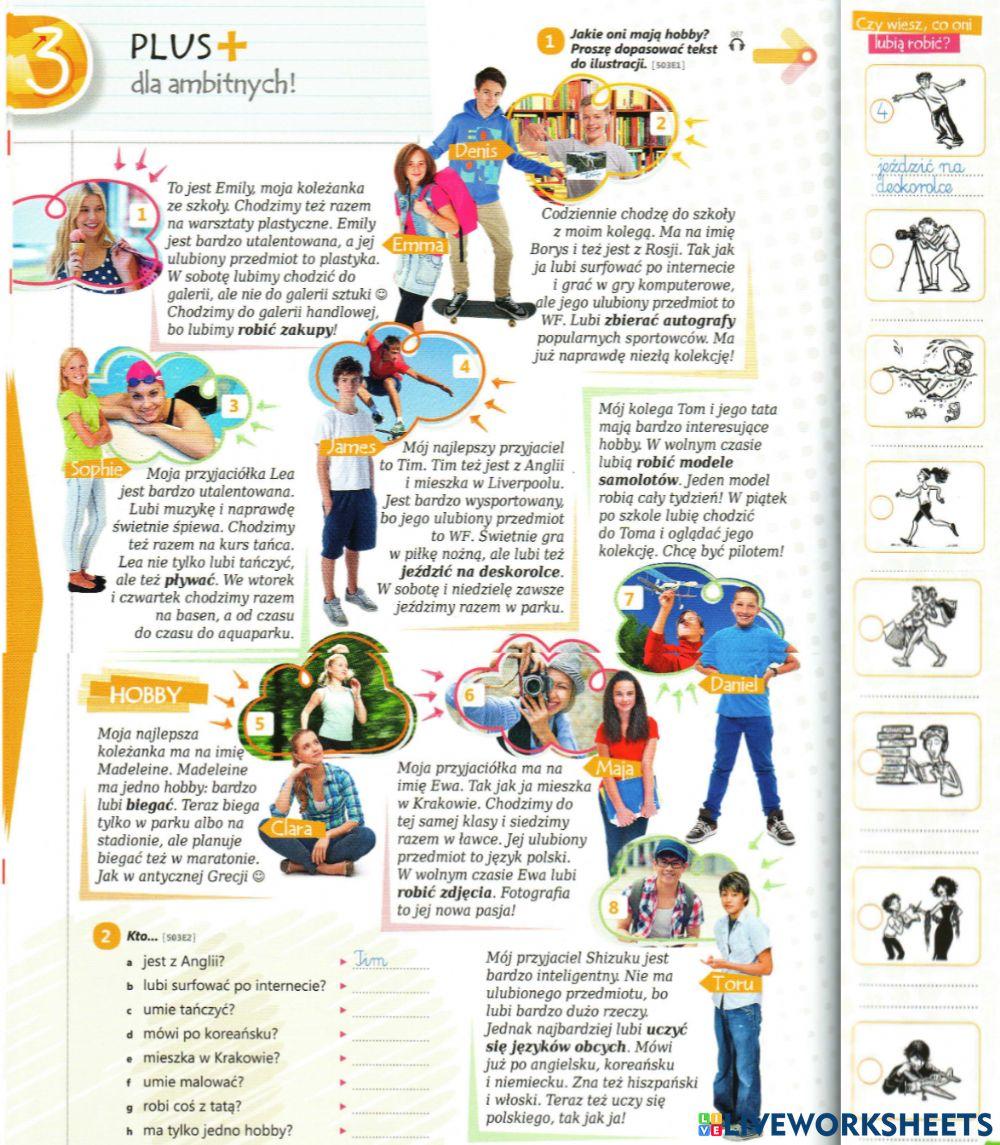 Plus dla ambitnych: Tekst i obrazki