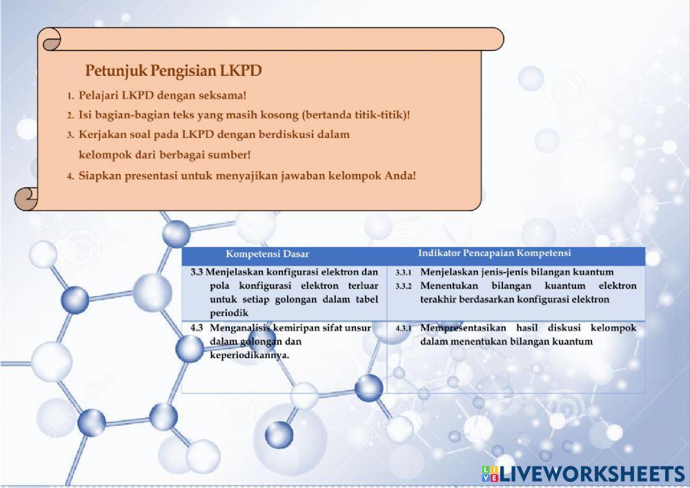 Bilangan Kuantum Kimia Kelas X