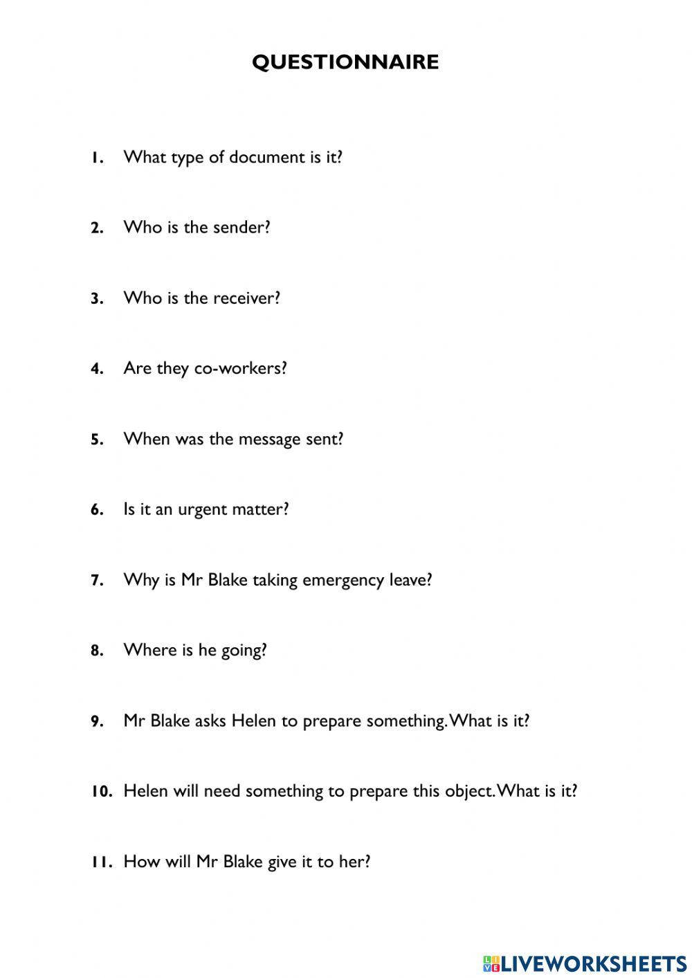 Reading comprehension:Helping at work 2127713 | Maria