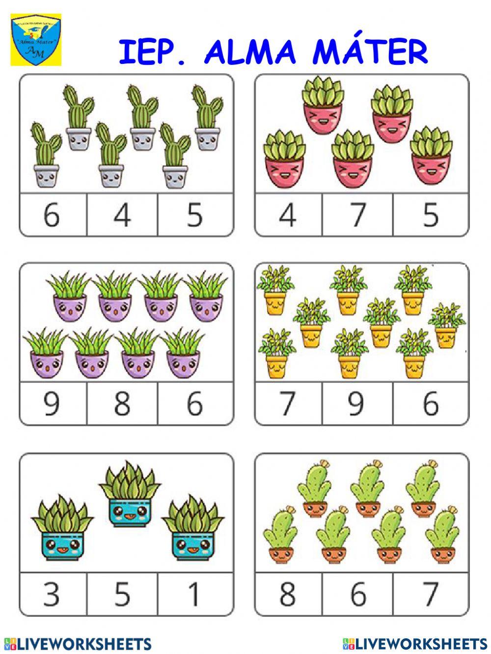 Cuenta y selecciona el número