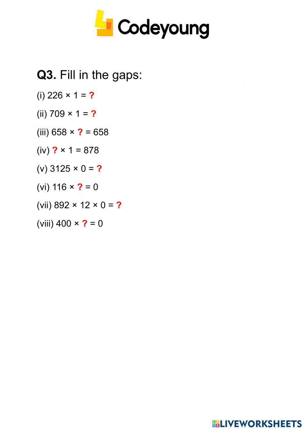 Properties of multiplication