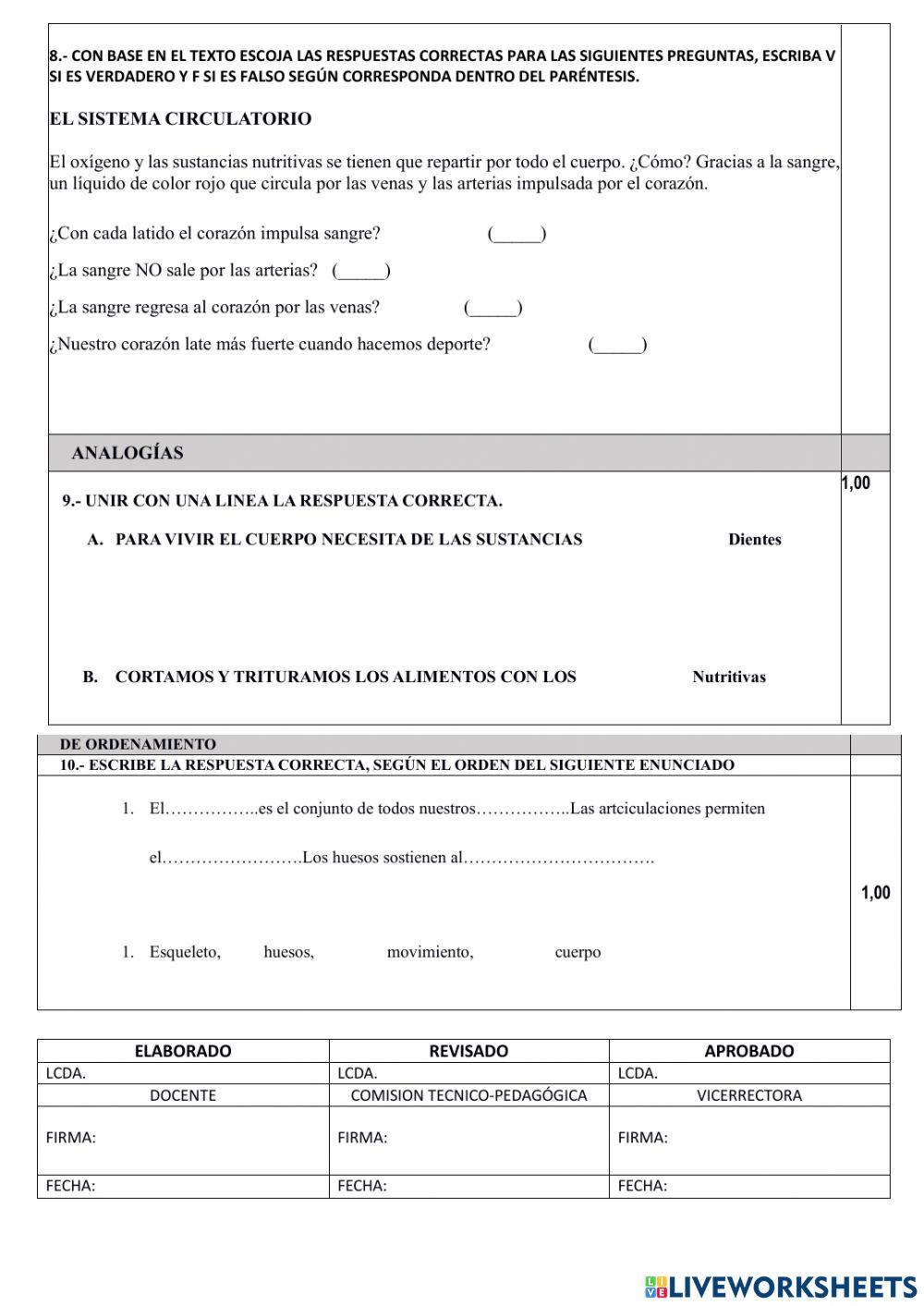 Evaluacion quimestral