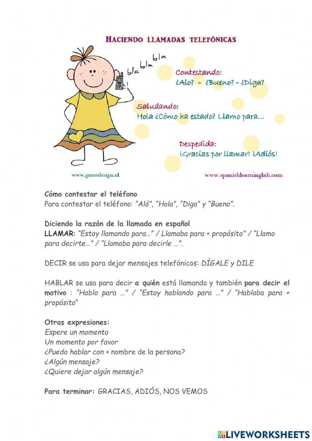 Haciendo llamadas telefónicas