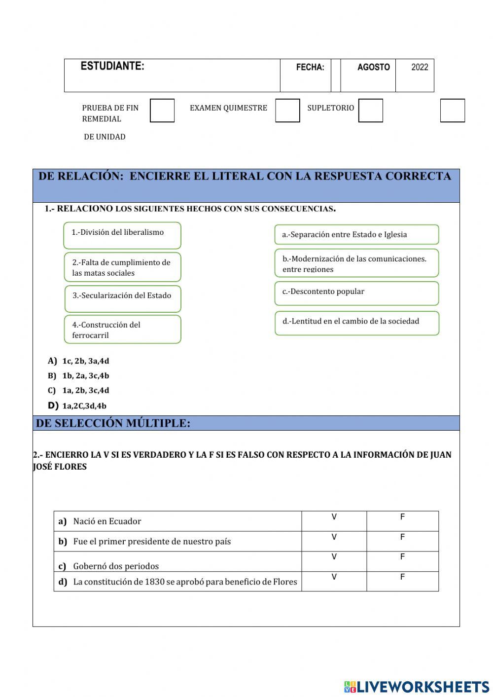 Revolución liberal liderada por Eloy Alfaro