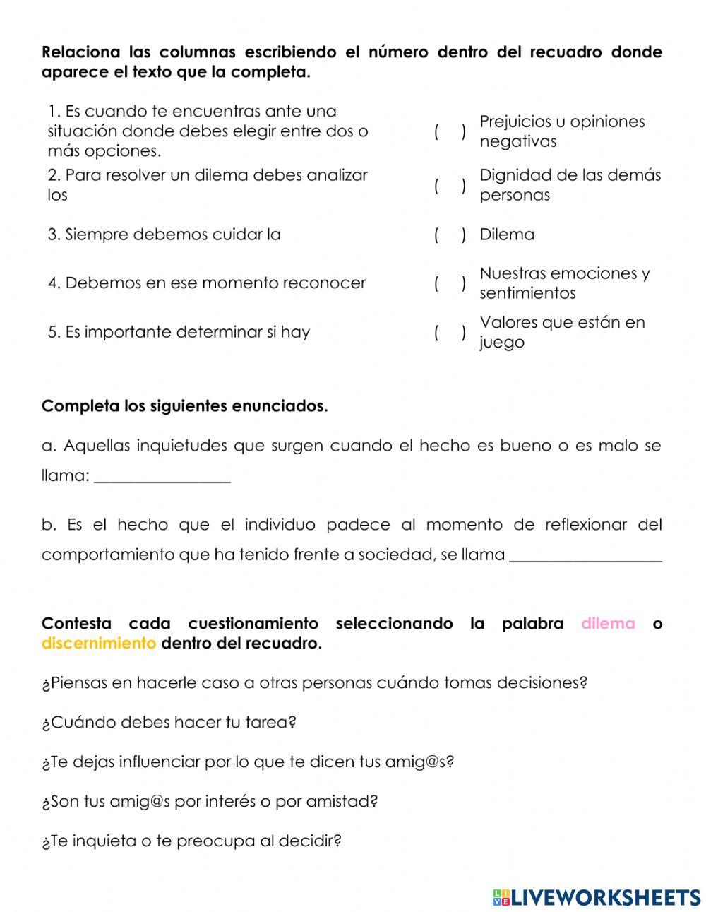 Principios ante un dilema