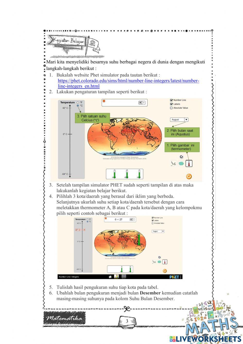 LKPD Bilangan  BBulat