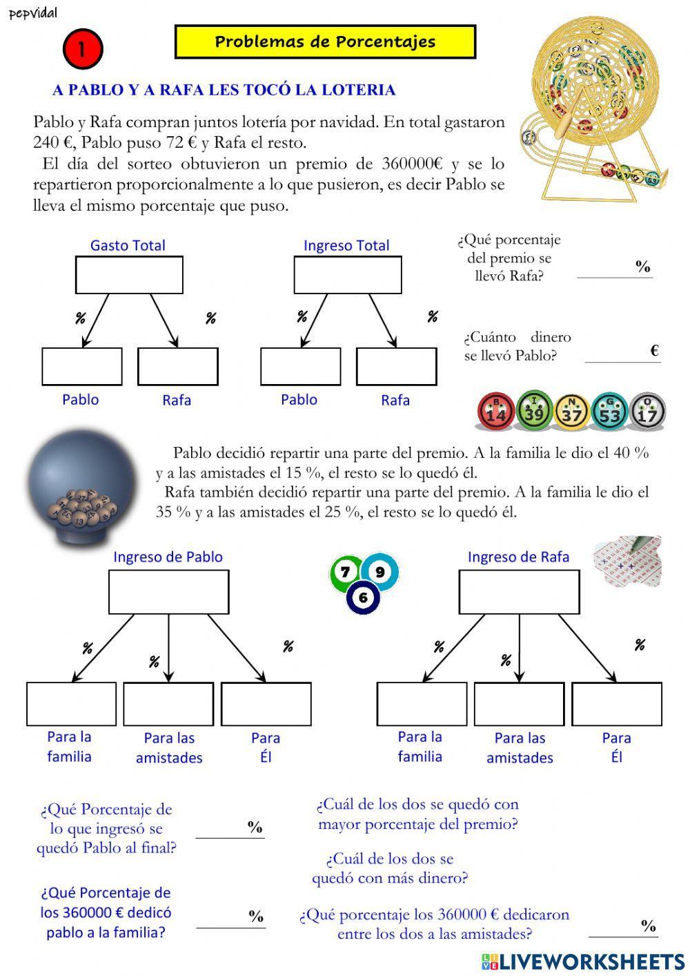 Porcentajes Problemas (1)