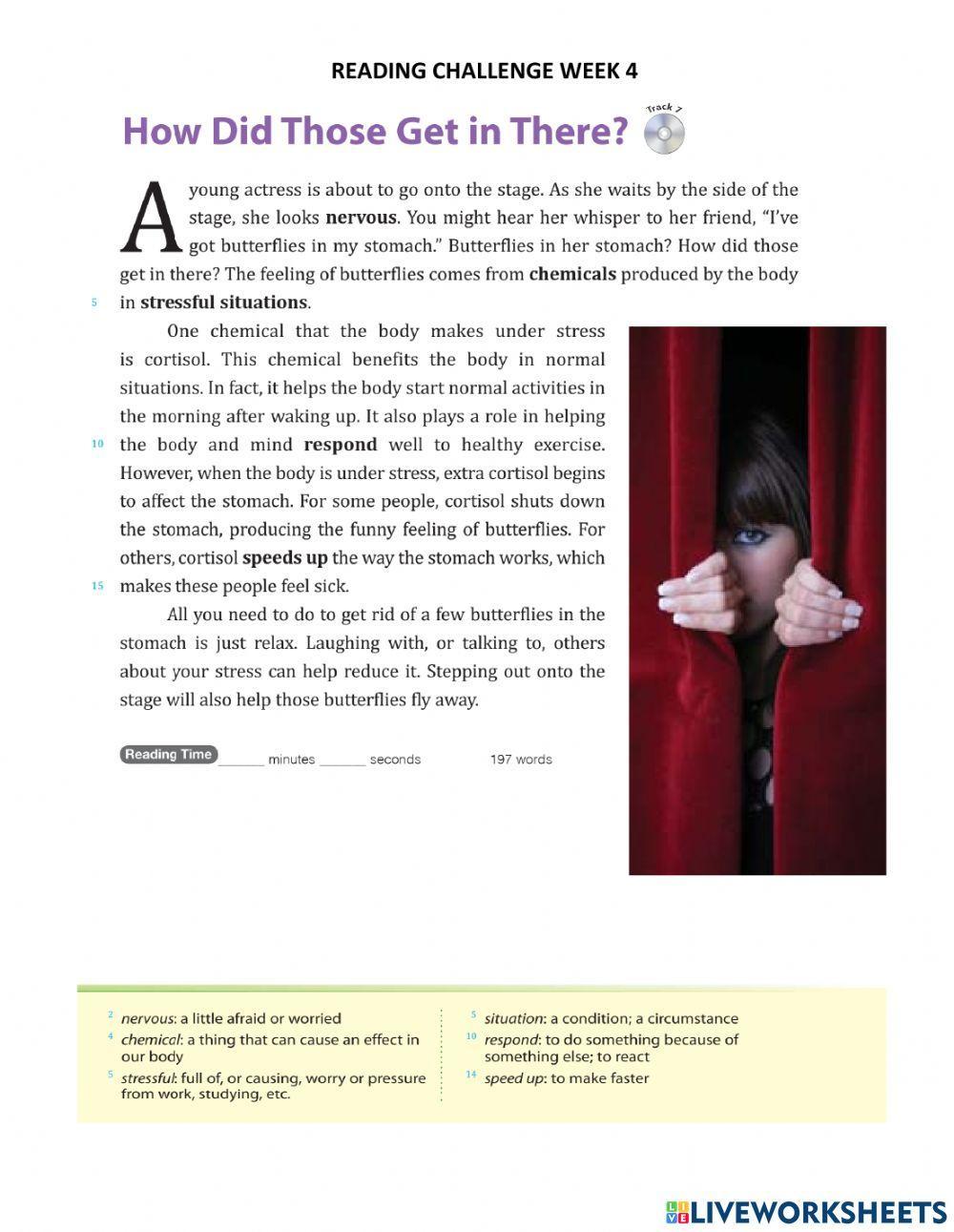 Reading challenge week 4