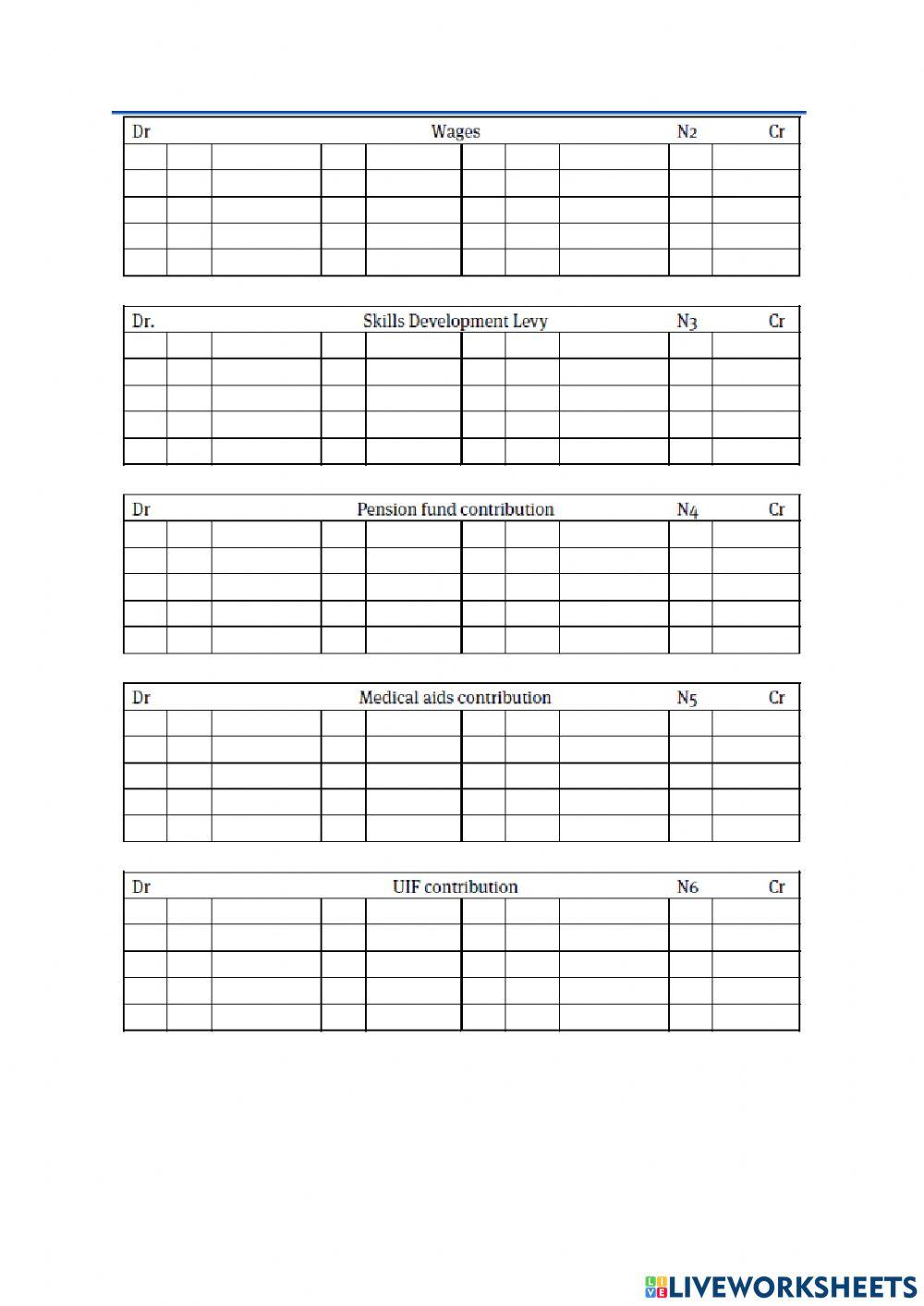 Accountantcy workable scedules