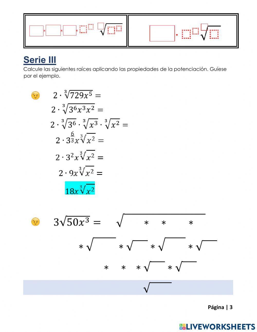 Simplificación de radicales