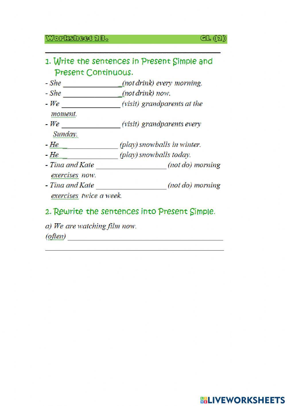 Green 2 Worksheet 23