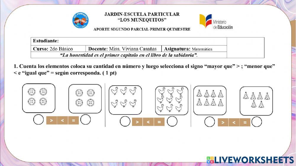 Porte segundo parcial matemática