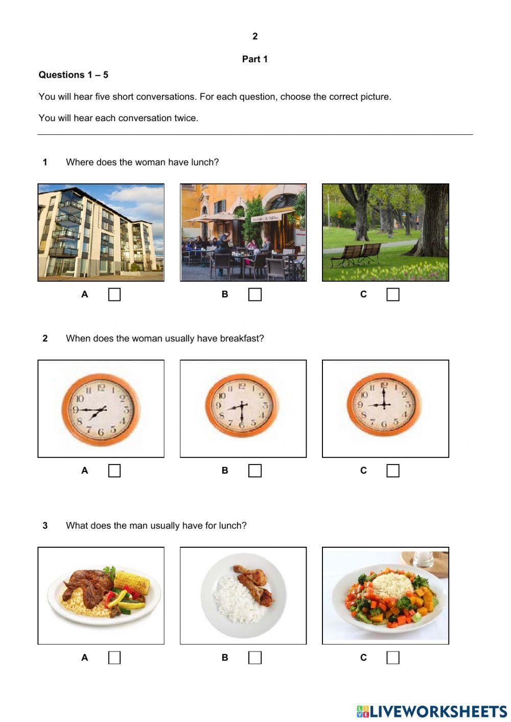 Empower A1 mid test listening