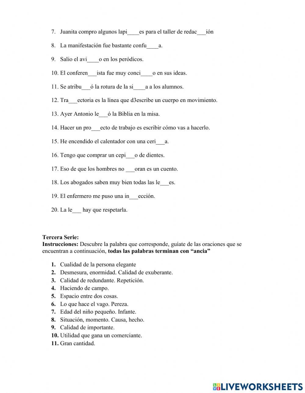 Examen de redacción