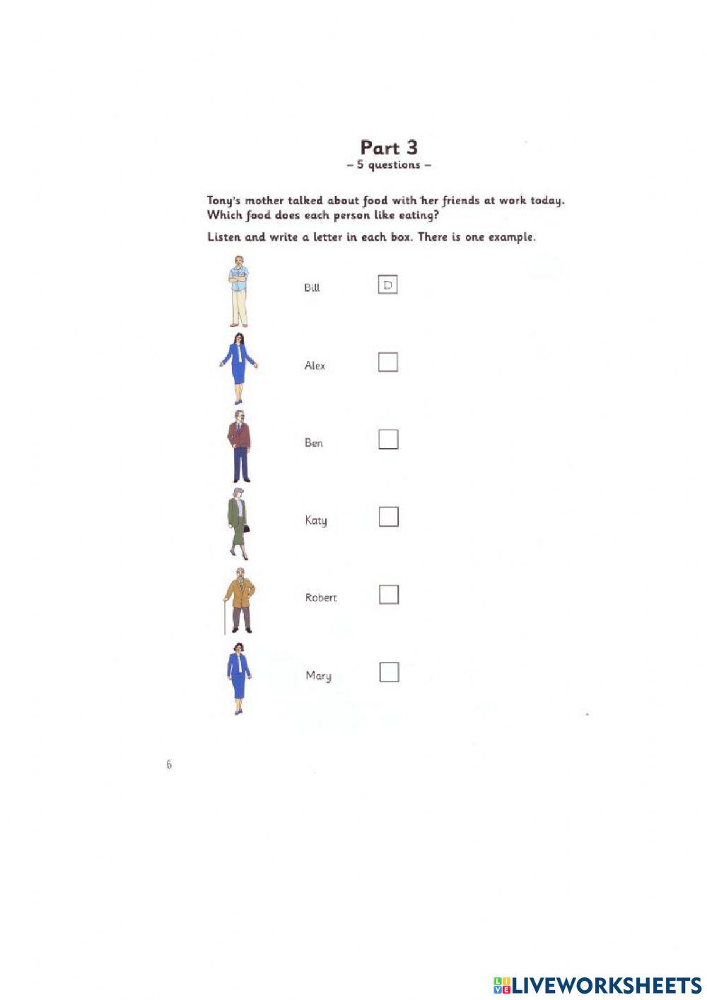 Flyers 1 - Test 1 - Listening