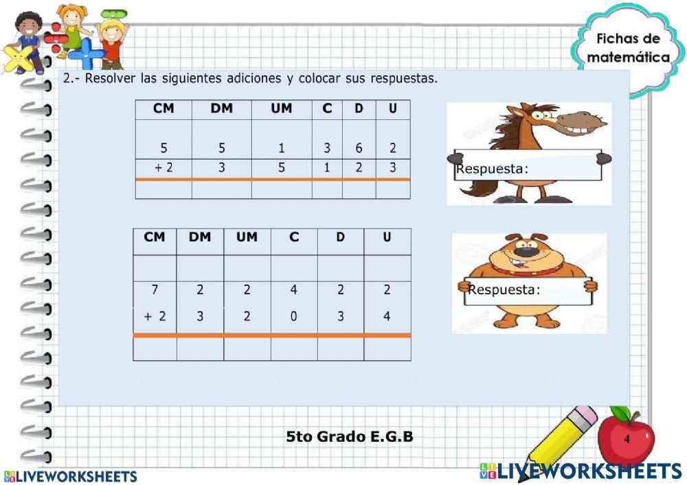 Refuerzo de adiciones y sustracciones