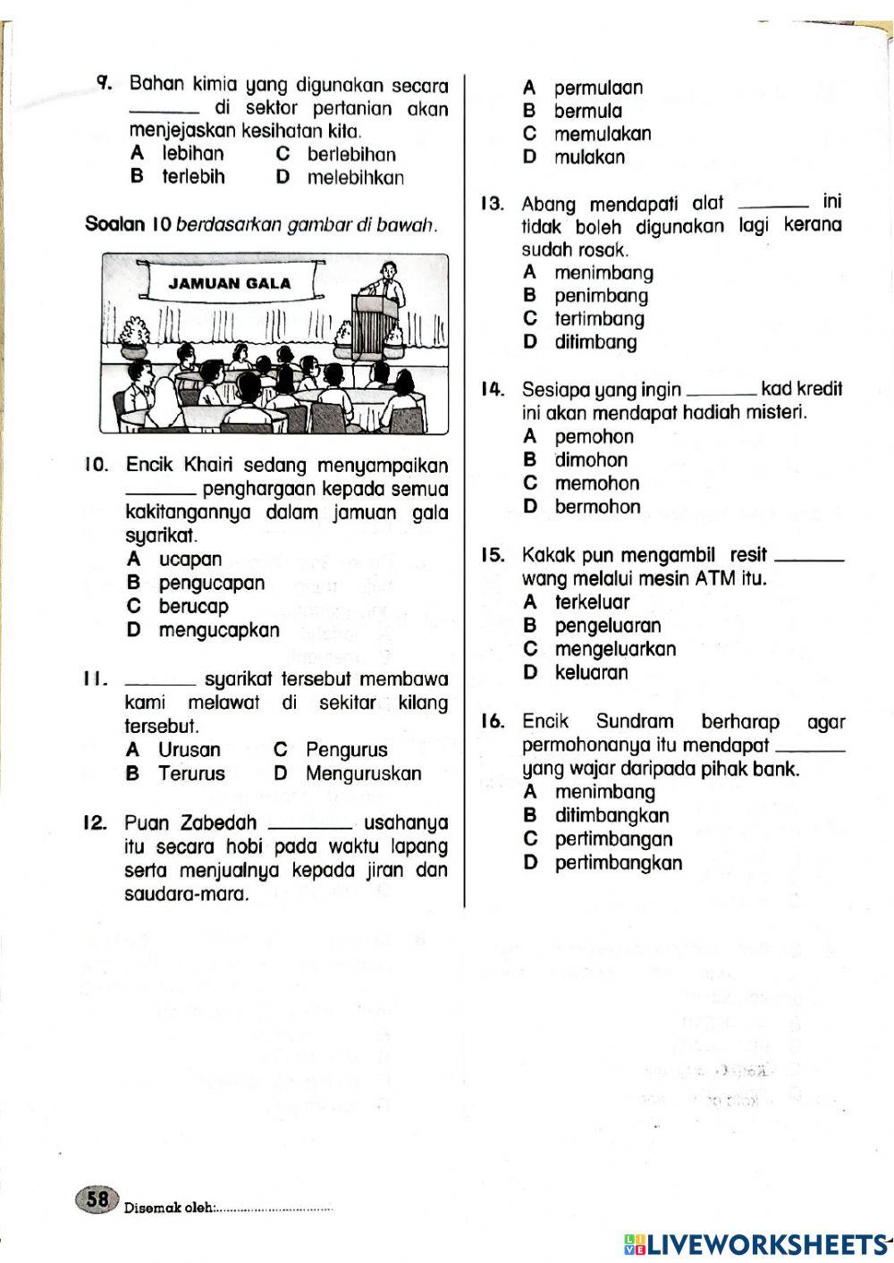 Bahasa Melayu Imbuhan Set 2