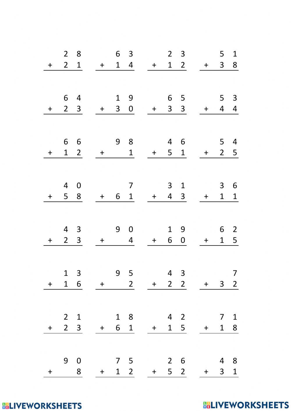 Mates-Sumas sin llevadas