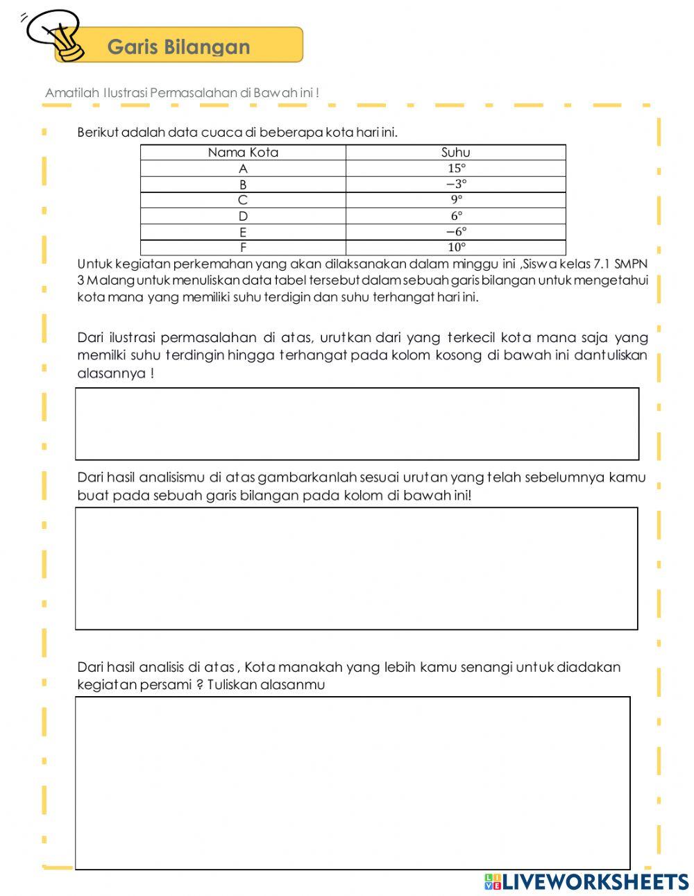 LKPD BIlangan Positif dan Negatif 1.2