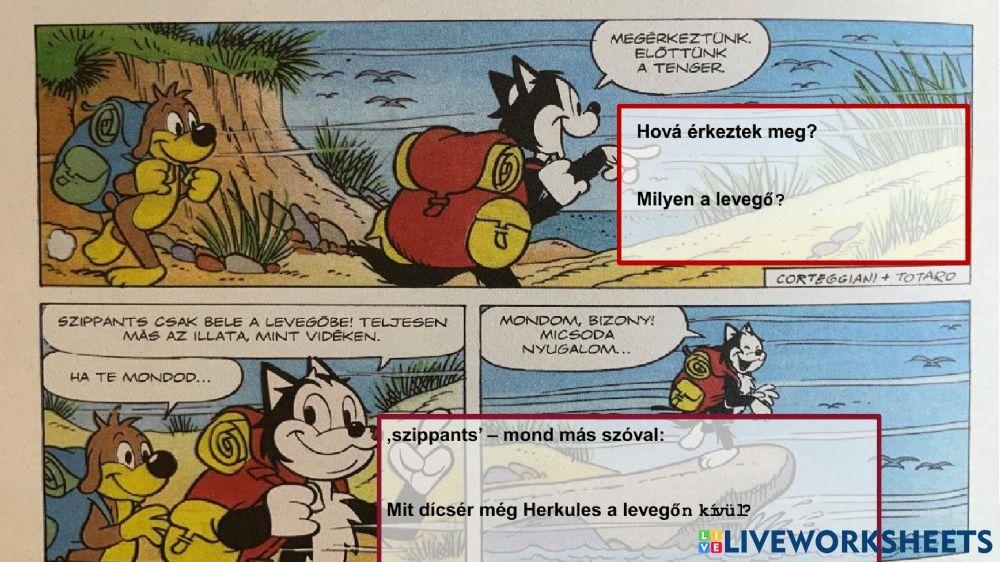 Piff és Herkules - szövegértés