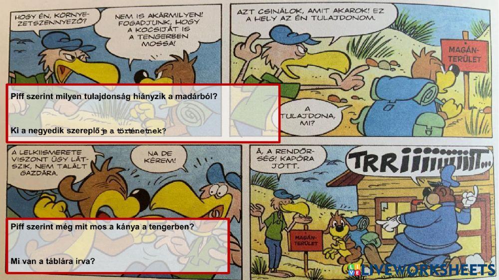 Piff és Herkules - szövegértés