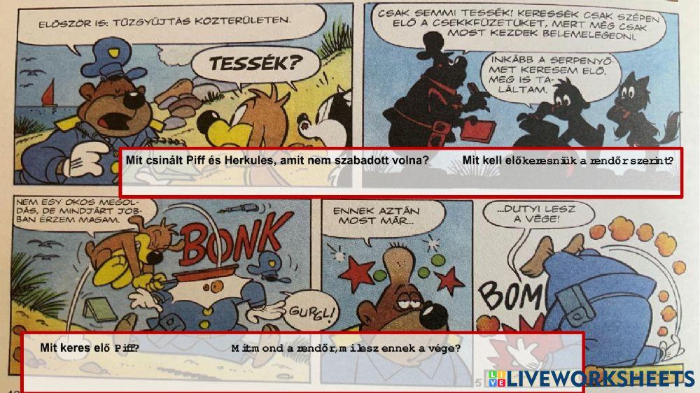 Piff és Herkules - szövegértés