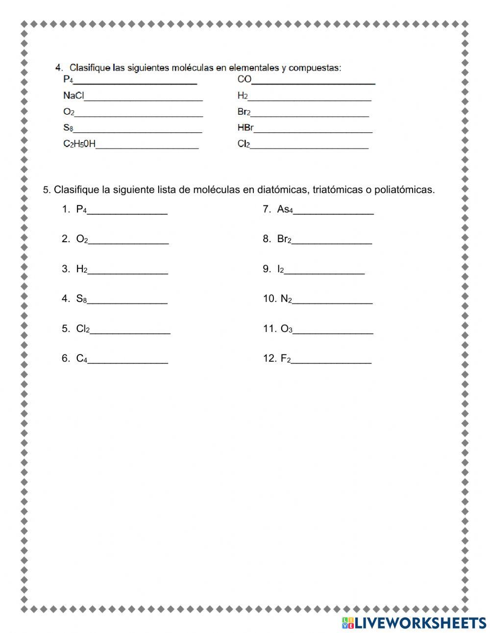 Moléculas Atómicas