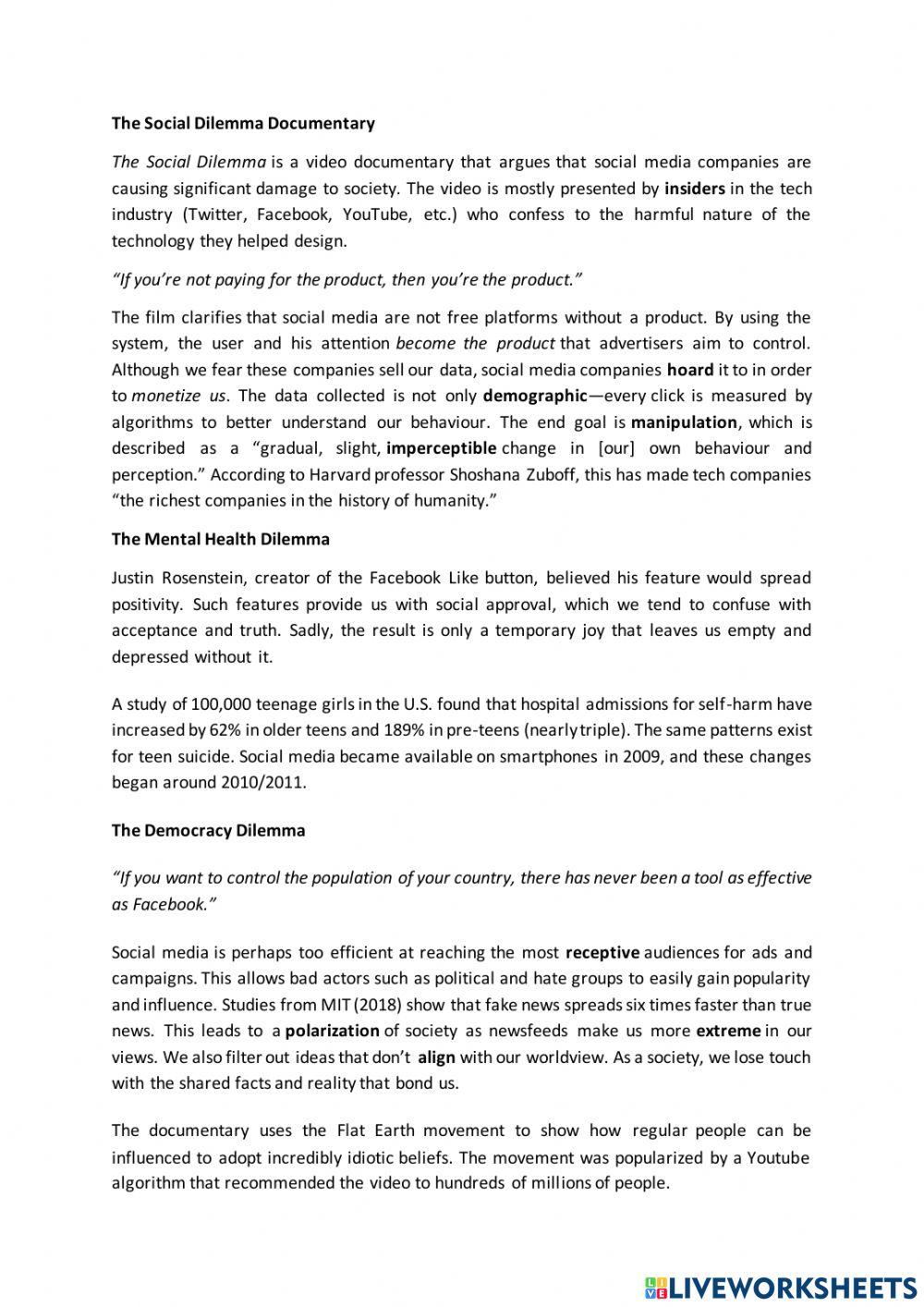 Social Media Reading