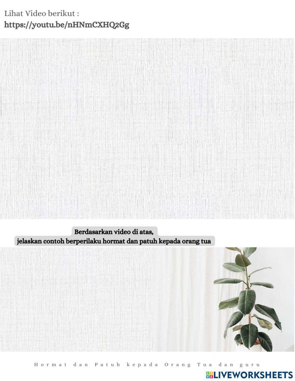 LKPD Hormat dan Patuh Kepada Orang Tua dan Guru