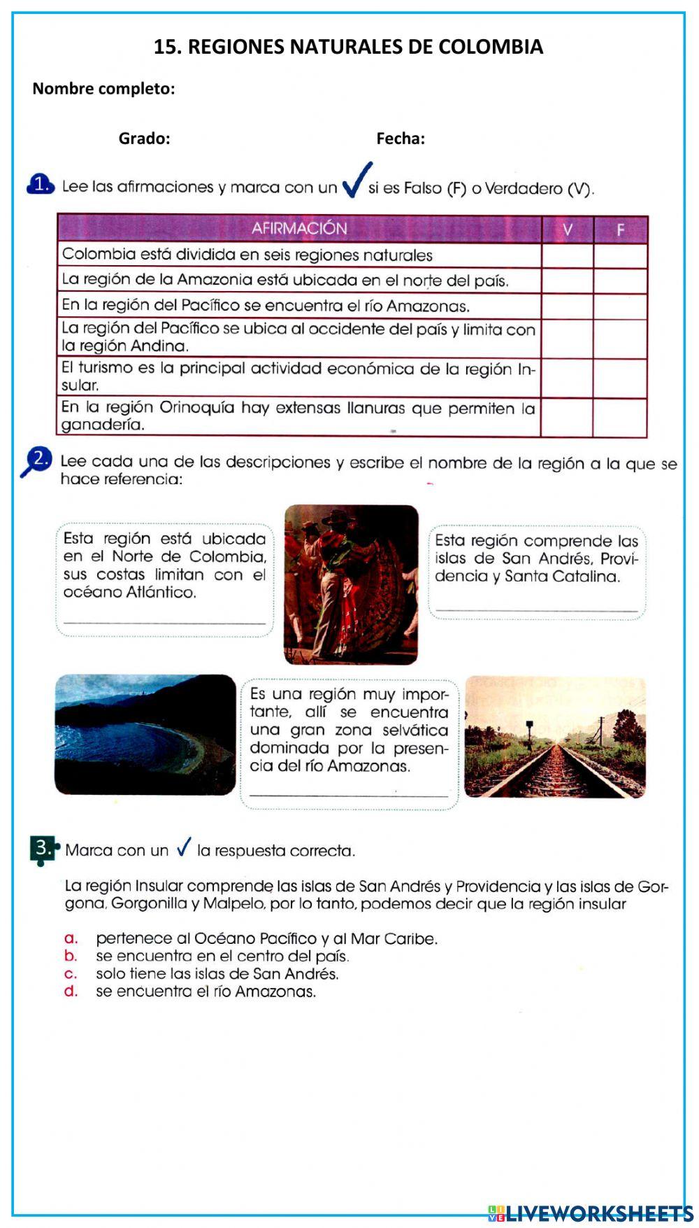 15. regiones naturales de colombia