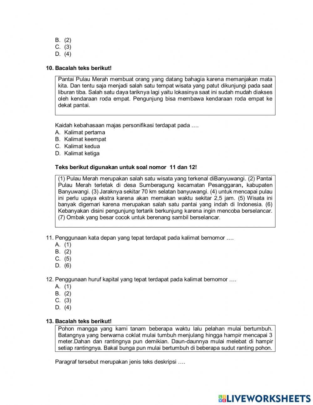 Sumatif Teks Deskripsi