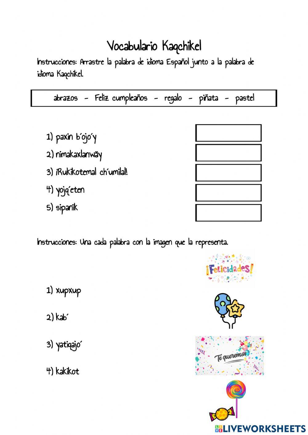 Vocabulario Kaqchikel