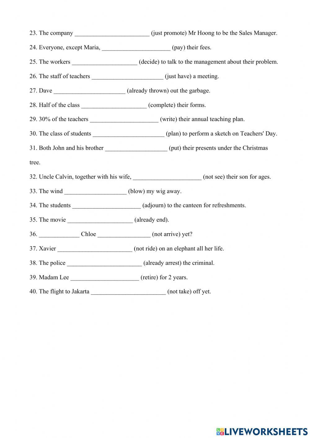 JM1 F1 Present Perfect Tense