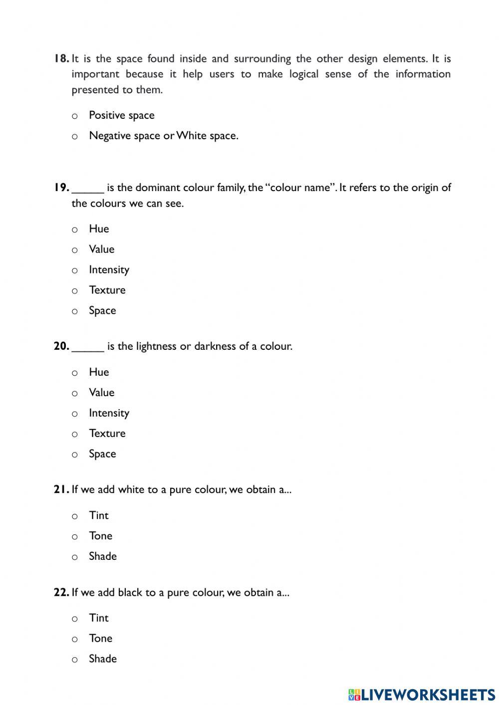 Listening Comprehension: Elements and Principles of Design