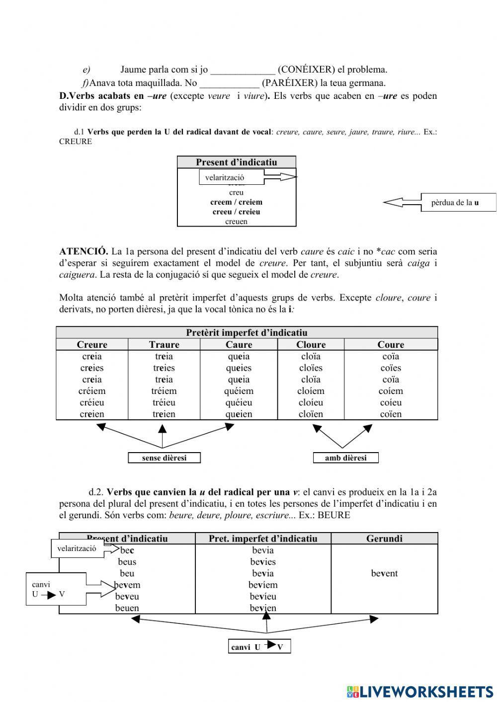 Verbs irregulars de la segona conjugació