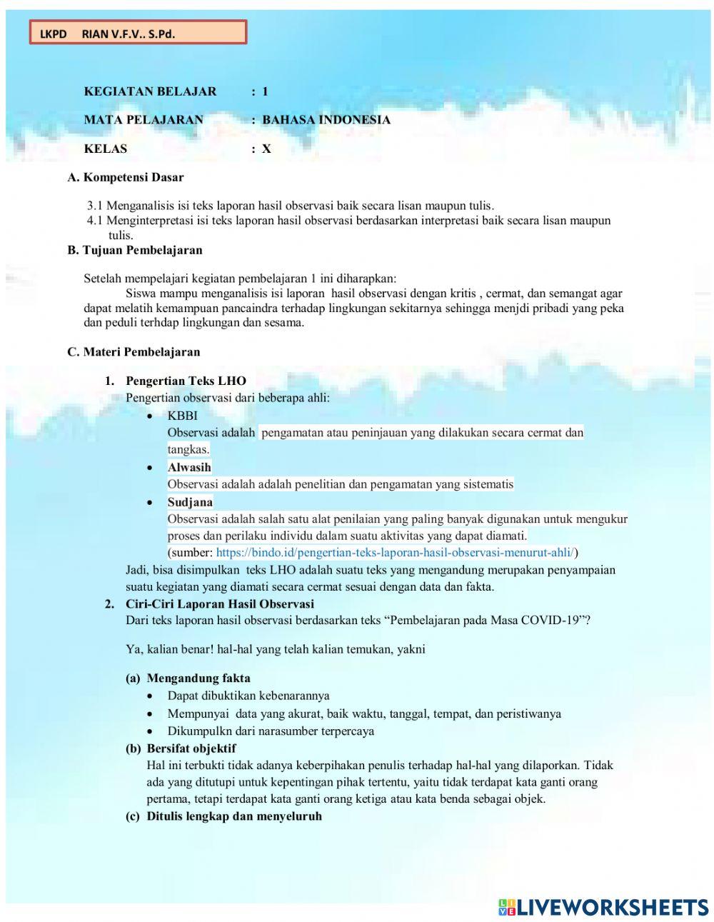 LKPD Teks LHO Per 2