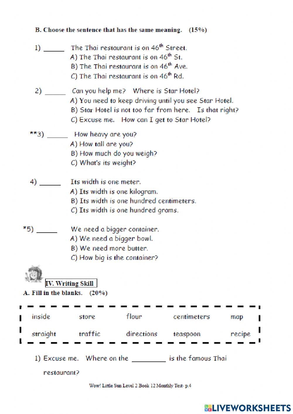 WLS 2 BK12 Mont… | Free Interactive Worksheets | 3627007