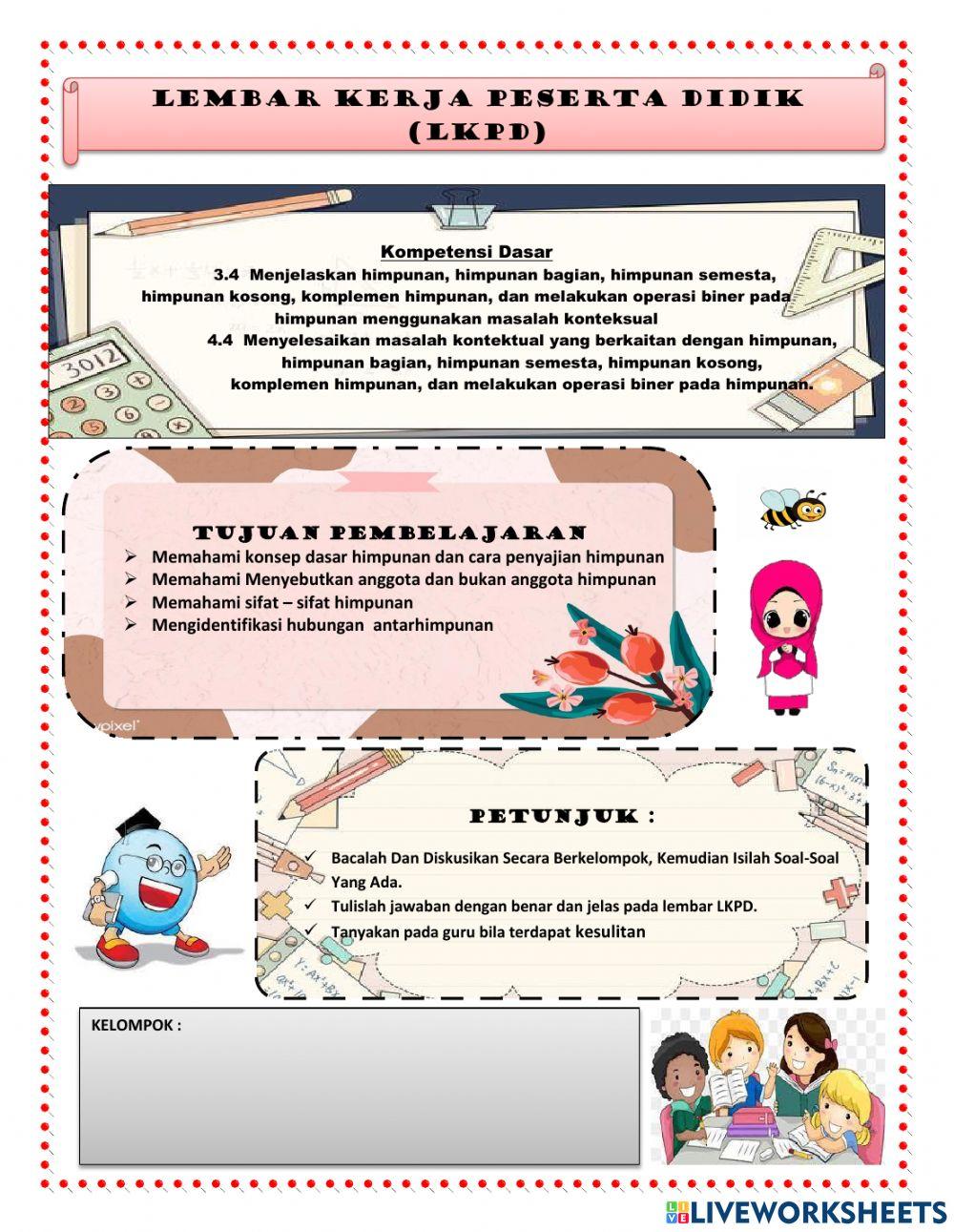 Lkpd konsep himpunan