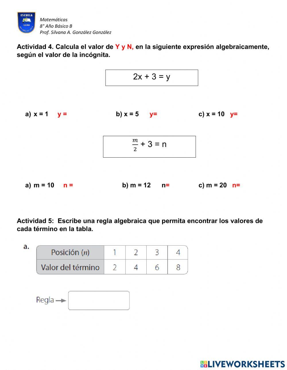Cierre de Lenguaje Algebraico
