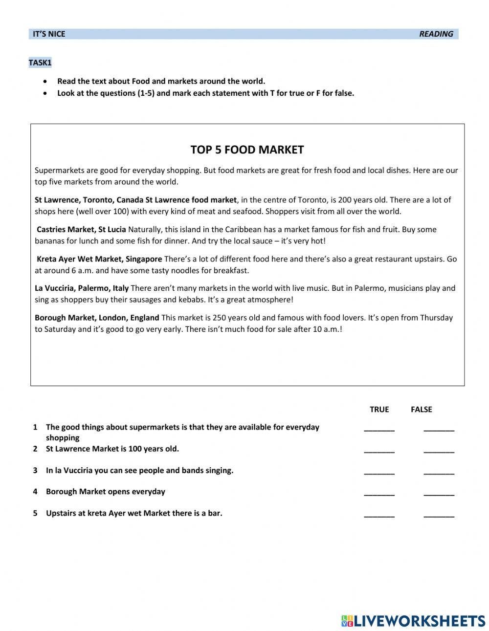 Use of Verb ToBe Exercise  Material 4