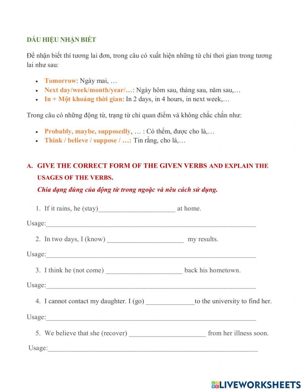 Simple Future Usage review