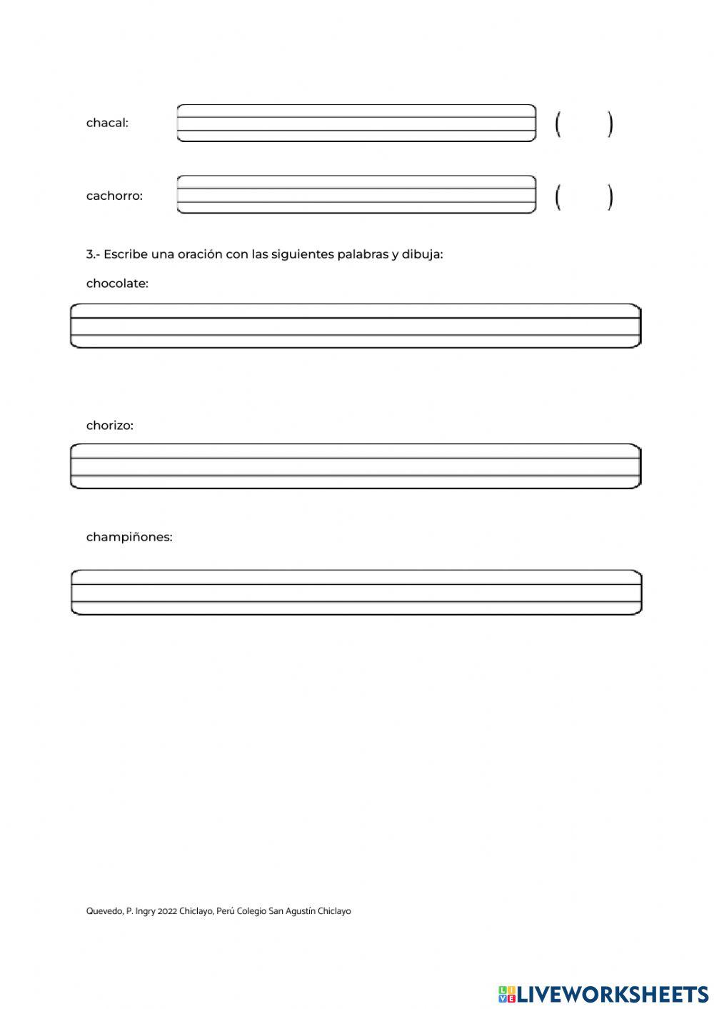 Practica de escritura