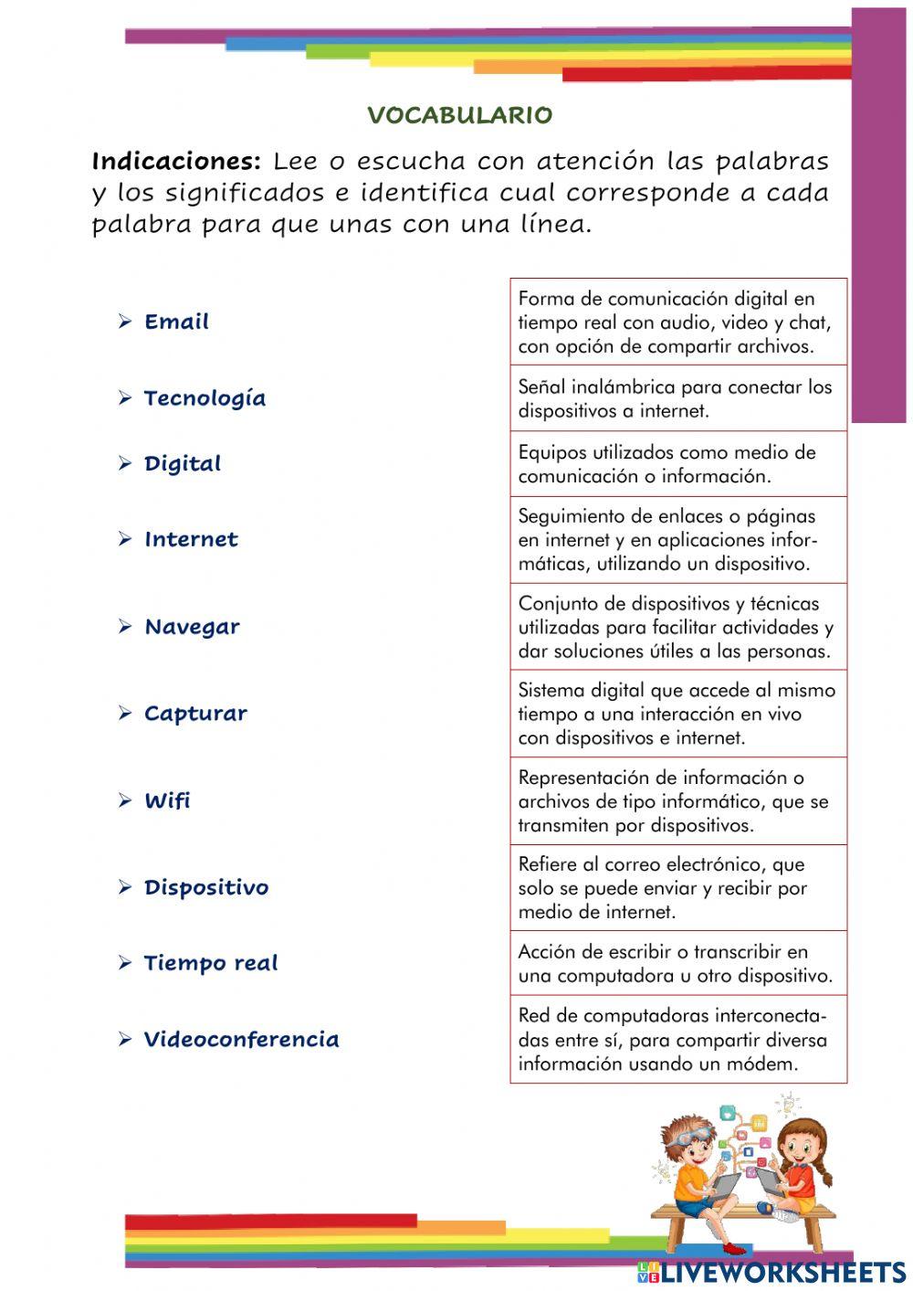 Vocabulario tecnológico