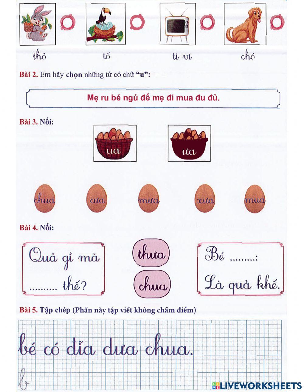 Tiếng Việt 1 - Tuần 6