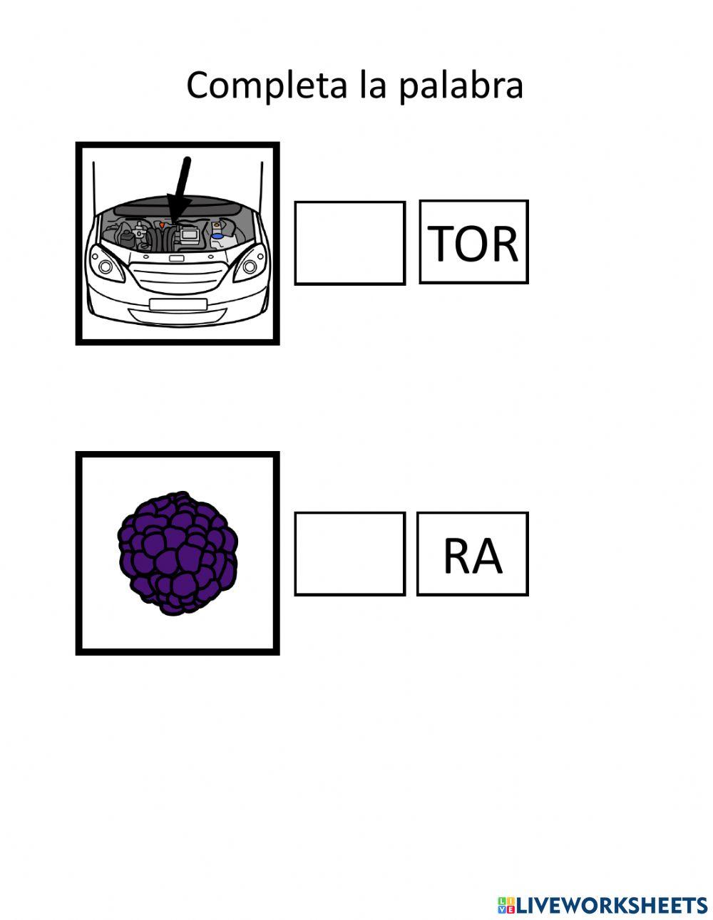 Completar la palabra