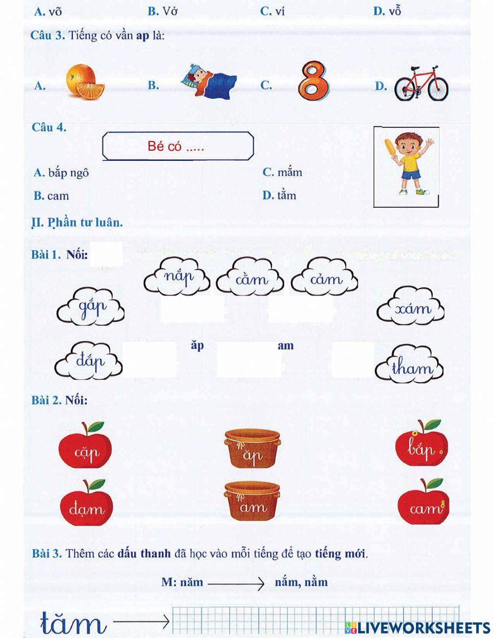 Tiếng Việt 1 - Tuần 7