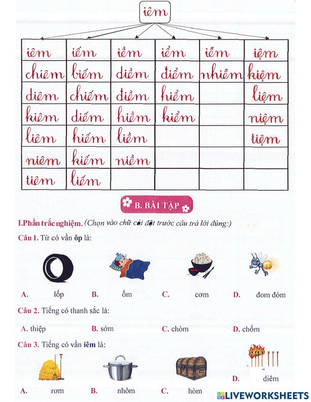 Tiếng Việt 1 - Tuần 9