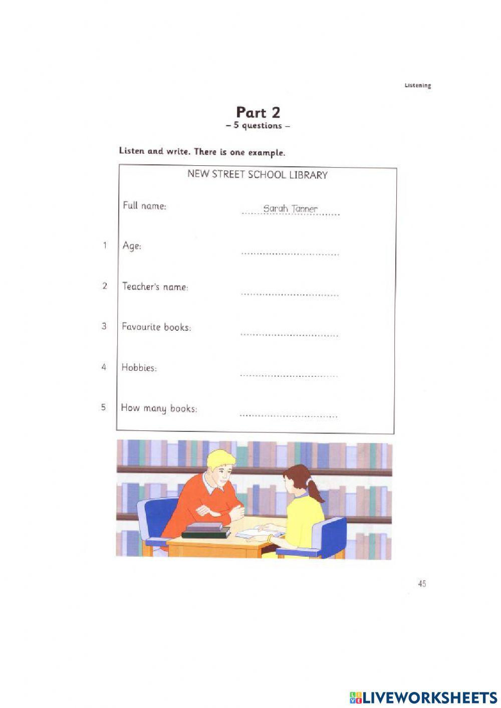 Flyers 1 - Test 3 - Listening